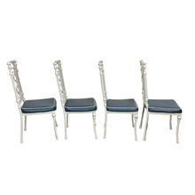 Load image into Gallery viewer, White Faux Bamboo Metal Chairs