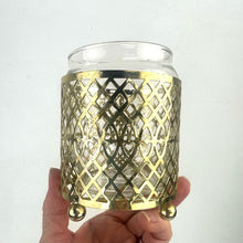 Load image into Gallery viewer, Gold Metal &amp; Glass Cup