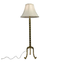 Load image into Gallery viewer, Faux Bamboo Brass Floor Lamp