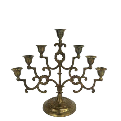 Brass 7-Arm Candleholder