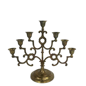 Brass 7-Arm Candleholder