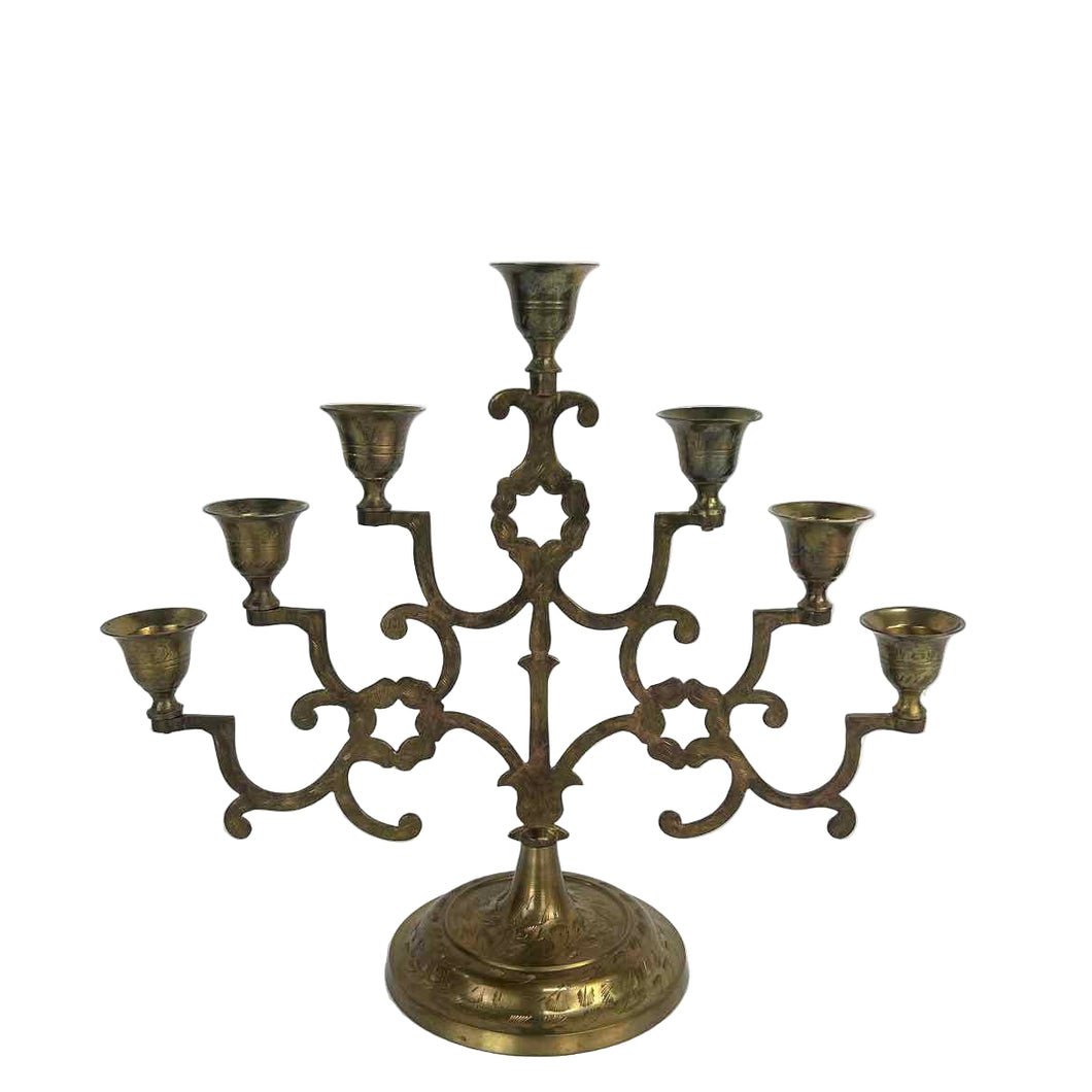 Brass 7-Arm Candleholder