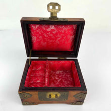 Load image into Gallery viewer, Wood &amp; Brass Jewelry Box