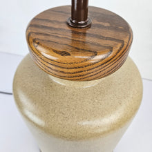 Load image into Gallery viewer, Modern Pottery &amp; Oak Lamp