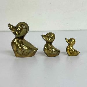 Cute Brass Duck Family