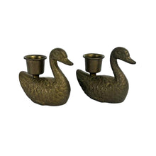 Load image into Gallery viewer, Brass Duck Candleholders