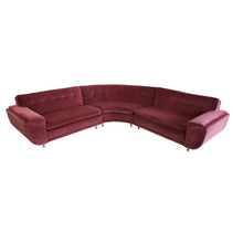 Load image into Gallery viewer, Modern Maroon Velvet Sofa