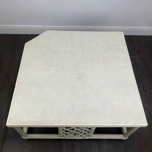 White Bamboo Coffee Table