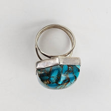 Load image into Gallery viewer, Sterling &amp; Turquoise Statement Ring