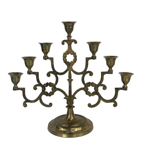 Brass 7-Arm Candleholder