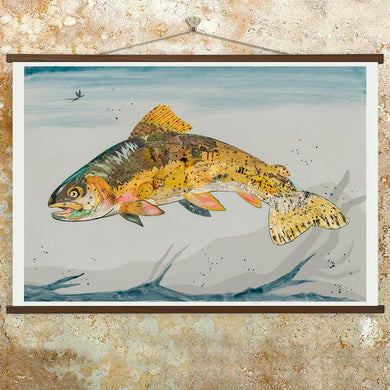 Cutthroat Trout on Gray Signed Print