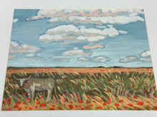 Load image into Gallery viewer, Framed Texas Longhorn Wildflower Print