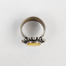 Load image into Gallery viewer, Sterling &amp; Yellow Lepidolite Ring