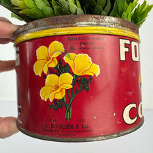 Load image into Gallery viewer, Folgers Coffee Tin Planter