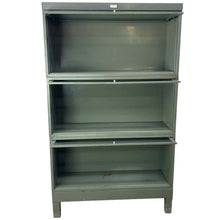 Load image into Gallery viewer, Gray Metal Barrister Bookcase