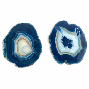 Blue Agate Geode Slices