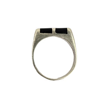 Load image into Gallery viewer, Modern Sterling &amp; Onyx Ring