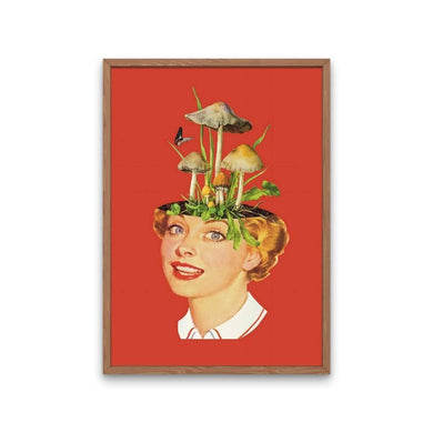 Mushroom Head Woman Print