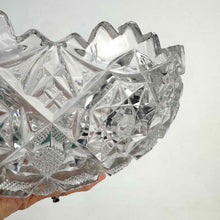Load image into Gallery viewer, Cut Glass Centerpiece Bowl