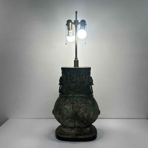 Chinese Bronze Urn Lamp
