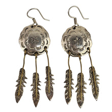 Load image into Gallery viewer, Concho &amp; Feather Earrings