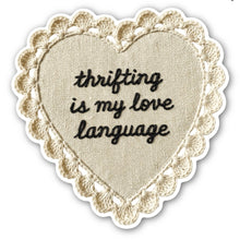 Load image into Gallery viewer, Thrifting Heart Doily Sticker