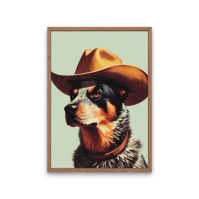 Heeler Cowboy Print
