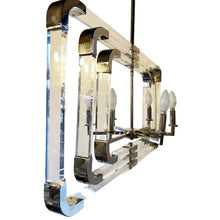 Load image into Gallery viewer, Modern Lucite &amp; Chrome Chandelier