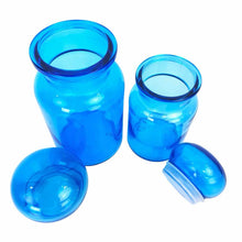 Load image into Gallery viewer, Blue Glass Bubble Canisters
