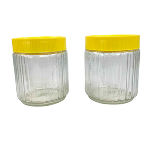 Textured Glass Canisters