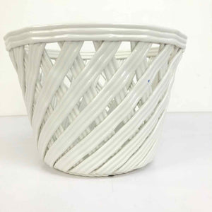 white woven planter Italian Woven Pottery Planter – Found Furnishings