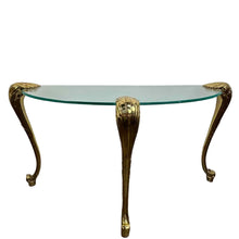 Load image into Gallery viewer, Brass Demilune Sofa Table