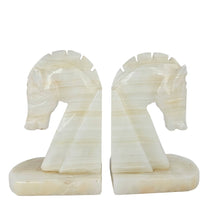 Load image into Gallery viewer, Onyx Horse Head Bookends