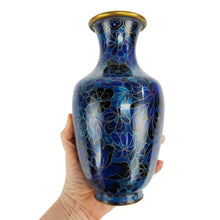 Load image into Gallery viewer, Blue Cloisonne Vase
