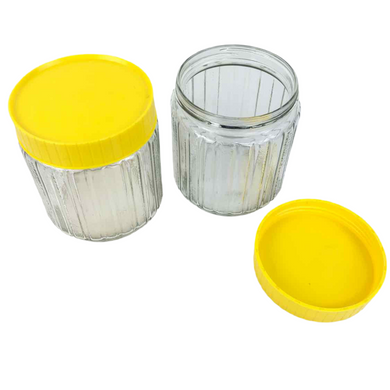 Textured Glass Canisters