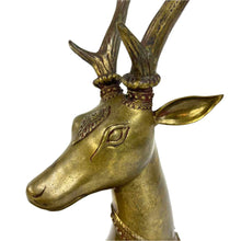 Load image into Gallery viewer, Large Sitting Brass Reindeer