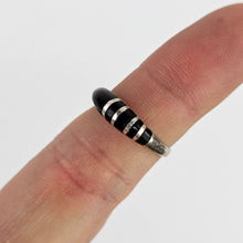 Load image into Gallery viewer, Minimal Onyx &amp; Sterling Ring