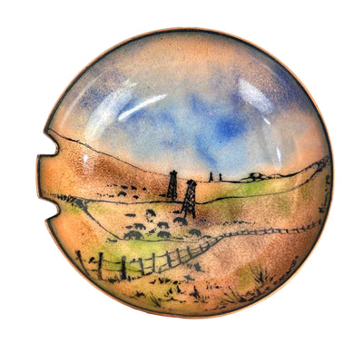 Oil Rig Enamel Ashtray