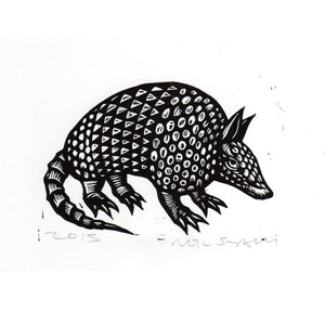 Armadillo Block Print