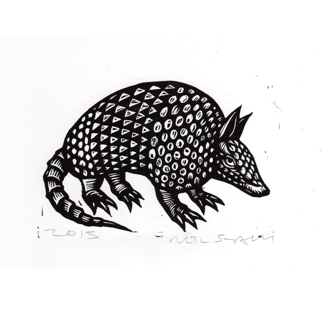 Armadillo Block Print