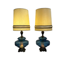 Load image into Gallery viewer, Huge Blue Glass Lamps