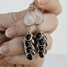 Load image into Gallery viewer, Sterling Garnet Grapes Earrings
