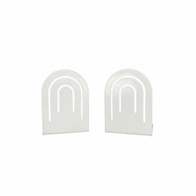 Load image into Gallery viewer, Modern White Arch Bookends