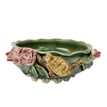 Load image into Gallery viewer, Majolica Style Turtle Bowl