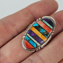 Load image into Gallery viewer, Multicolor Stone Stripe Ring