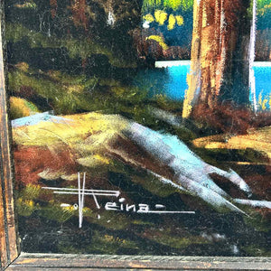 Black Velvet Landscape Painting