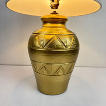 Load image into Gallery viewer, Gold Southwest Pottery Lamp