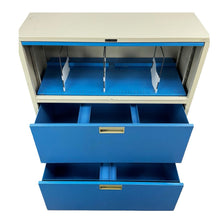 Load image into Gallery viewer, Blue &amp; Beige File Cabinet