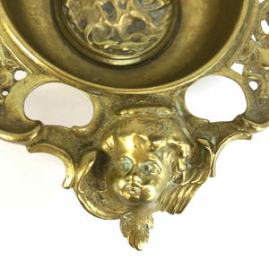 Cherubs & Gargoyle Brass Dish