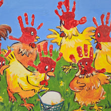 Load image into Gallery viewer, Handprint Chickens Painting
